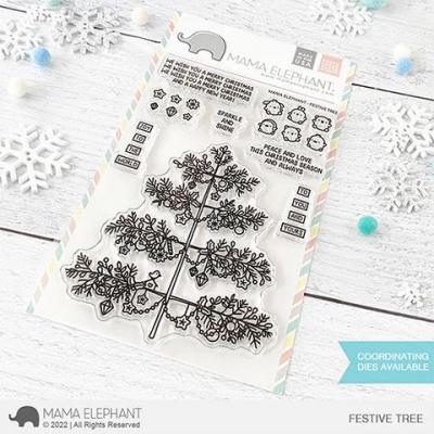 Mama Elephant Clear Stamps - Festive Tree